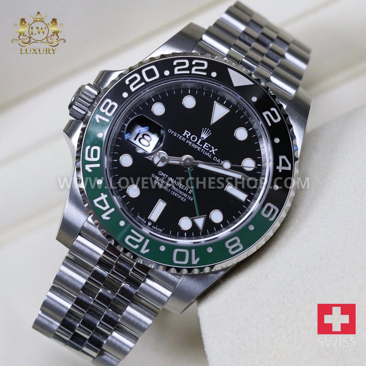 GMT-MASTER II CUSTOM BLACK CASE GREEN BLACK BEZEL