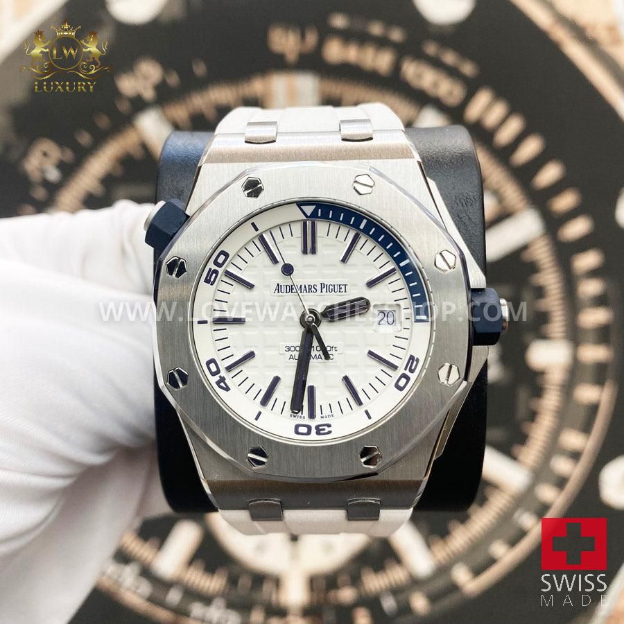 Audemars Piguet Royal Oak Offshore Diver 42mm 15710ST White Dial Pre-Owned
