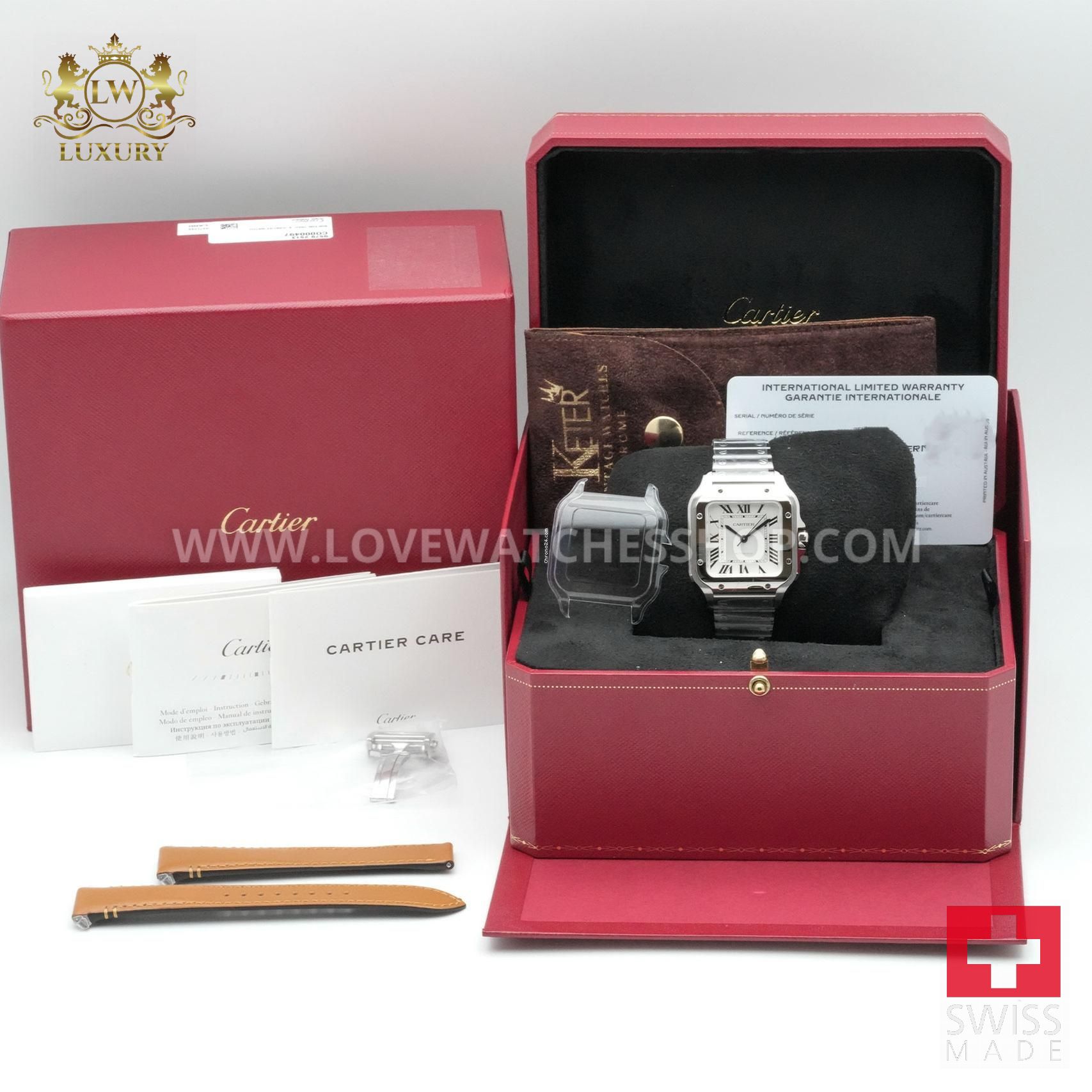 Cartier Santos De Cartier Ref. WSSA0029 – NEW 2025 – Full stickers ...